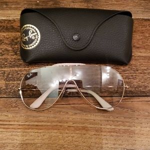 Mens Vintage Ray Bans cream leather forehead piece